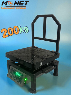 monet 200 kg MS/IRON Portable Weighing Machine with duel Display Weighing Scale(Black)