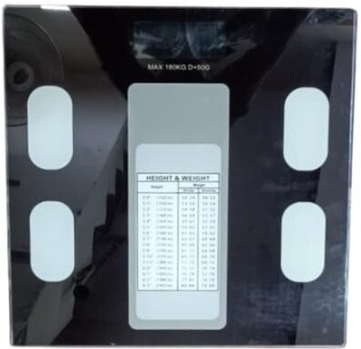 ORANCLE CARE Digital Weight Machine For Body Weight Bathroom Weighing Scale with LCD Display Weighing Scale(Black)