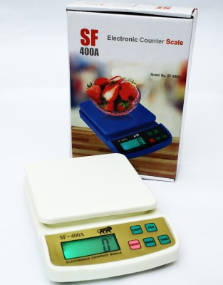 MSNL SF-400A AJ8 MINI TARAJU WEIGHING AND POWER UP 10KG AND CHARGING CABLE mini kata Weighing Scale(Off-White)