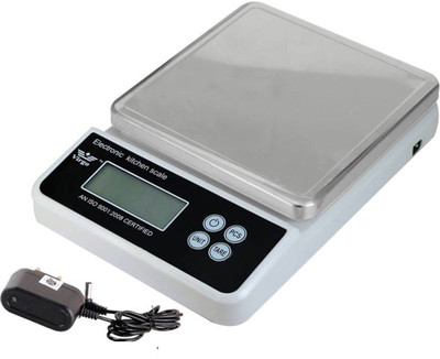 Virgo Electronic Kitchen 10kg With Adapter Weighing Scale(Black, Silver)