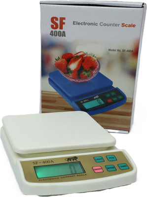 MSNL KITCHEN SF-400A-WHITE WEIGHING POWER-10KG-1GM, TARE FUNCTION OVRELOAD INDICATOR Weighing Scale(Off-White)