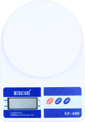MEDGEARS Digital Kitchen Weighing Machine Multipurpose Electronic Weight Scale Weighing Scale(White)