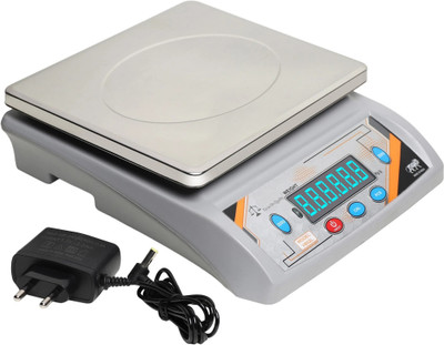 NIVAYO 30Kg Digital Kitchen & Food Weight Machine for Health, Fitness, Home Baking Weighing Scale(With Stainless Steel Top, Black)