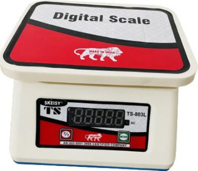 Skeisy ts-803L-weighting machine up to 30kg.1gm,led display for kitchen/store Weighing Scale(White)