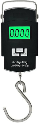 MELZRON 50 KG weight machine for Home kitchen Fishing Hook Type Digital LED Screen Weighing Scale(Black)