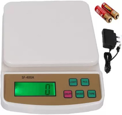 INDICUL Electronic Digital 10 Kg Weight Scale, Kitchen weight machine, Weighing Scale Weighing Scale(White)