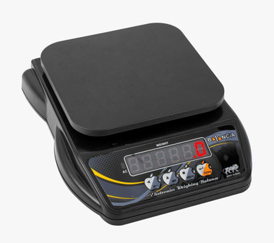 Skeisy Inox 12KG X 1GM Kitchen scale WITH RECHARGEABLE BATTERY & RED DIGIT DISPLAY Weighing Scale(Black)