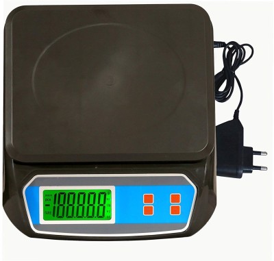 Skeisy KS-0006 BLACK SCALE POWER UP 30KG-1GM AND LED INDICATOR WITH CHARGING ADAPTOR Weighing Scale(Black)