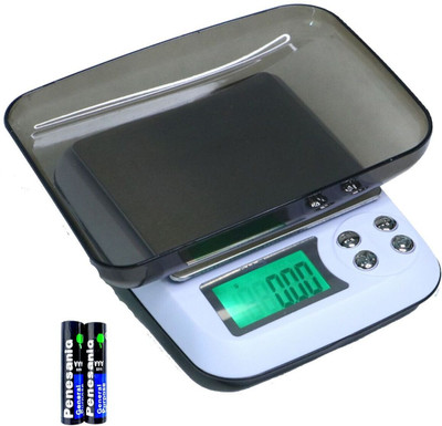 WEIGHOUSE 500Gr.X0.01mg Digital Jewellery Weight Scale with 2 AAA Batteries For Shop & Lab Weighing Scale(White)
