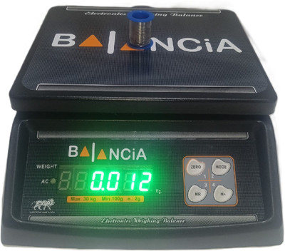 Skeisy SK NEW BALANCIA KITCHEN DOUBLE DISPLAY WEIGHING MACHINE POWER UP 30KG-1GM SCALE Weighing Scale(Black)