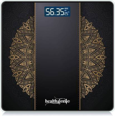 Healthgenie Heavy Duty Electronic Thick Tempered Glass LCD Display With 3 Years Warranty Weighing Scale(93 Festive)