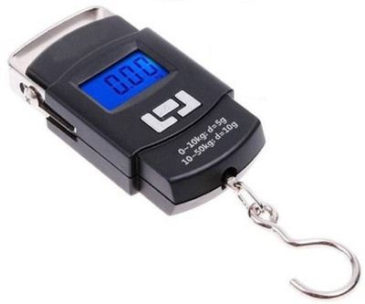 Skeisy New Mini A08-Hook Portable Electronic Scale up 50kg x 10gm, tare, Unit, On & Off Weighing Scale(Black)