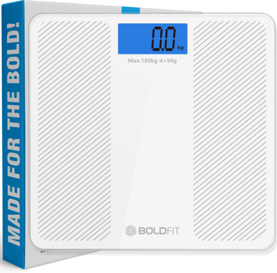 BOLDFIT Weight Machine for Human Weight Digital Weighing Machine Human Weighing Scale Weighing Scale(White)