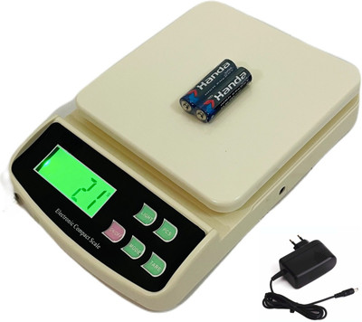 NIBBIN SF-400 A, 10 Kg Weight Machine With Power Adaptor For Kitchen, Home Weighing Scale(White)