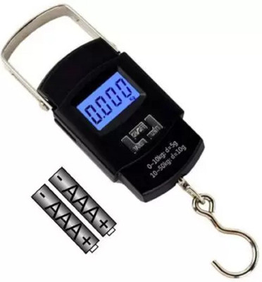 SBTs 50Kg Portable Hanging Luggage Weight Machine Digital for Weighing Household Weighing Scale(Black)
