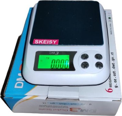 Skeisy NEW DM-3 600gx 0.01g Digital Jewellery Weighing Scale,Jewellery and Kitchen Weighing Scale(White, Black)