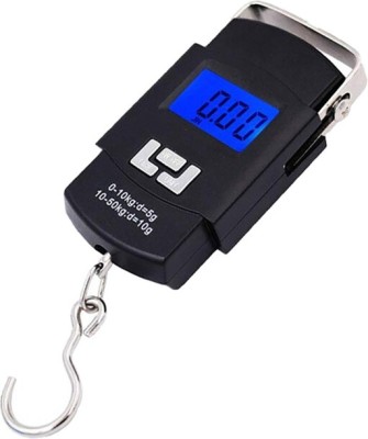 Qozent 50Kg Portable Digital Luggage Scale AQal319 Weighing Scale(Black)