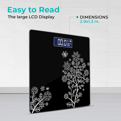 NISHICA ULTRA SLIM STYLISH LCD FLOOR PERSONAL-BATHROOM SCALE TS500 DIGITAL Weighing Scale(Black)