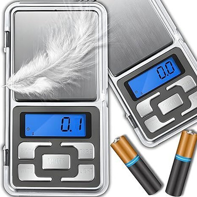 BTS Kitchen Scale Digital Professional 0.01g-00g Mini Digital Scale with LED Display Weighing Scale(Silver)