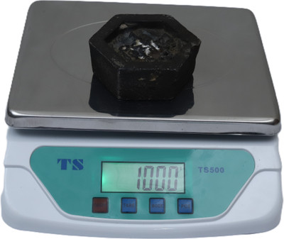 Skeisy TS 500 STEEL-TS-500 STEEL PLATER MACHINE POWER UP 30KG/1GM, POWER BY AA BATTERY Weighing Scale(White, Blue)