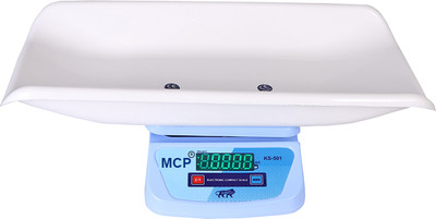 MCP LED Rechargeable Digital Electronic baby , infant & Toddler portable plastic Weighing Scale(Blue & white)