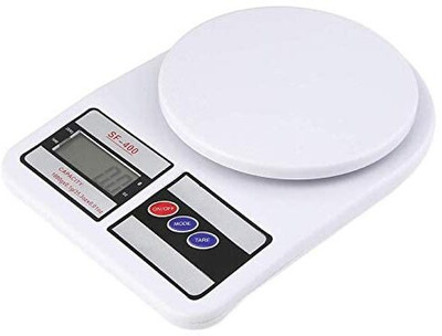 SORAISTIC Digital Kitchen Weighing Scale (10 Kg - With Backlight) Sf-400 Pack Of 1 Weighing Scale(White)