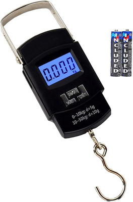 Qozent 50Kg Portable Electronic Digital Lcd Screen Scale For Travel Luggage MC3 Weighing Scale(Black)