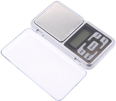 Jexix Multipurpose LCD Screen Digital Electronic Portable Mini Pocket Scale Weighing Scale(Silver)