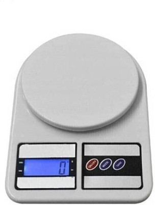 texla 1 Gm To 10 Kg Portable Multipurpose Round Plate kitchen Weighing Scale (White) Weighing Scale(White)