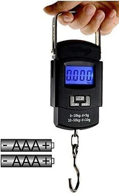 TodayAndCo 50 kg Hook Type Digital Led Screen Portable Luggage Weighing_Scale_Pack Of 1 Pc Weighing Scale(Black)