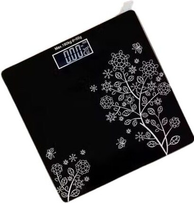 ROMJ Electronic Thick Tempered Glass LCD Display Digital Personal Weighing Scale(Black)