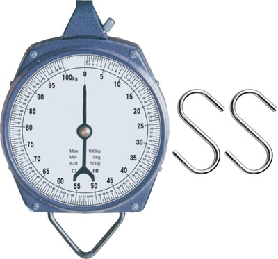 Funkydeal Manual 100Kg Weight Scale Machine/Kata Hanging Scale/Commercial Weighing Scale(Grey)