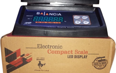 Skeisy BLACK BAL DOUBLE DISPLAY WEIGHING MACHINE POWER UP 30KGX1GM Weighing Scale(Black)