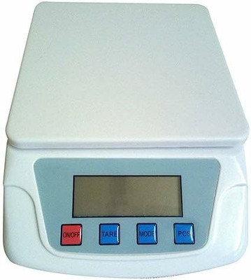 thermomate Digital 10kg x 1g Small Size Scale Multi-Purpose Weight Machine(TS-200) Weighing Scale(White)