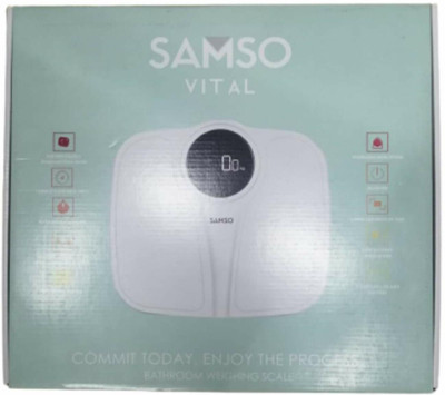 SAMSO Vital Electronic Weighing Scale for Body Fittness/Weight Analysis Weighing Scale(White)