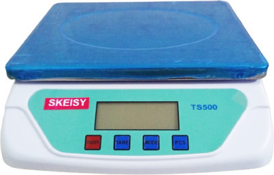 Skeisy MINI BLUE/WHITE TS-500 STEEL PLATE AND POWER UP 30KGX1GM AND CHARGING Weighing Scale(White)