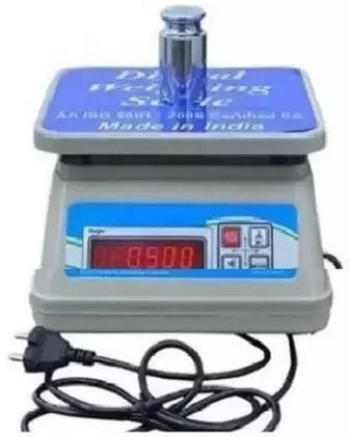 D-DEVOX BS-ABS 30kg x1g kata durable ABS body rechargeable battery Weighing Scale(White, Blue)