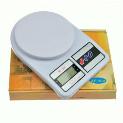My Machine Electronic Digital Weight Scale LCD Kitchen Weight Scale SF400 Machine Weighing Scale(White)