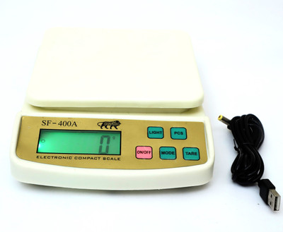 MSNL SF-400A AJ8 KITCHEN SCALE AND POWER UP 10KG AND CHARGING CABLE Weighing Scale(Off-White)