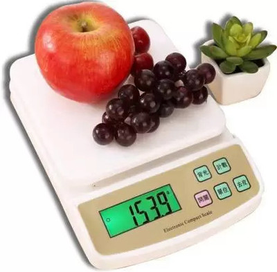 GREENTAK Electronic Digital 1Gram-10 Kg Weight Scale LCD Kitchen Weight Scale Weighing Scale(White)