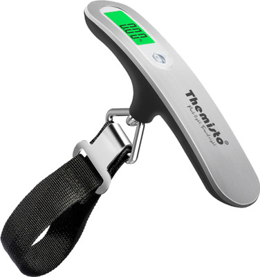 tHemiStO TH-WS09 Digital Luggage Scale with Tare and Hold Function, Max. weight = 50kg Weighing Scale(Stainless Steel)