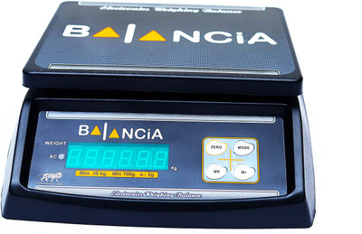 Skeisy BALANCIA WEIGHING MACHINE CAPACIGTY UP TO 30KG/1GM AND RECHARGABEL BATTERY Weighing Scale(Black)