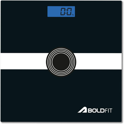 BOLDFIT Weighing Machine Digital Weighing Scale 180kg Weight for Human 3 Year Warranty Weighing Scale(Black, White)