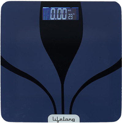 Lifelong Glass Weight Machine Weighing Scale(Blue)