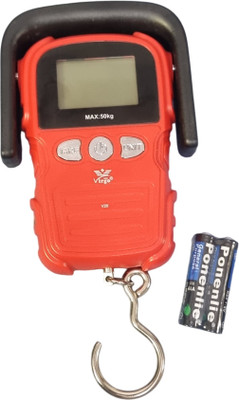 Virgo V29 Portable Electronic Hanging Scale – 50kg Capacity, High Precision & Easy Use Weighing Scale(Red)