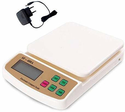 Crystal zone SF 400A with Adaptor 10 kg Digital Multi-Purpose Kitchen Weighing Scale Weighing Scale(Multicolor)