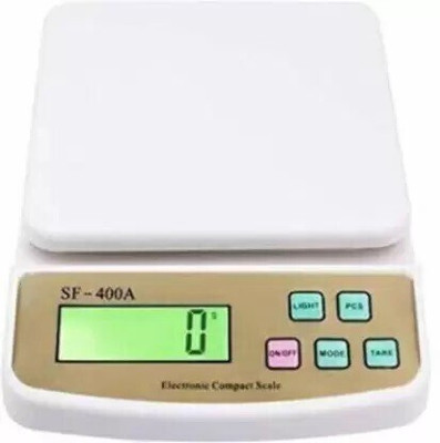 SIDGO Digital Electronic Kitchen Weight Machine with Capacity 10Kg Multipurpose 8 Weighing Scale(White)
