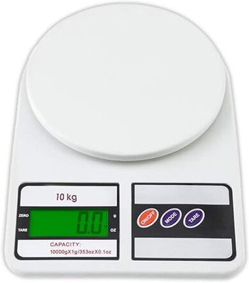 GINNISMALL Electronic Digital 1Gm-10 Kg Weight Scale Lcd Kitchen Machine For Measuring Weighing Scale(White)