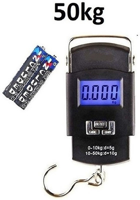 Siya Shine Hanging Scale, LCD Screen 50kg weight capacity weighing scale vajan, kata,taraju Weighing Scale(Black)