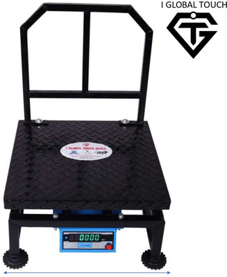 I GLOBAL TOUCH 150KG FRONT AND BACK DUAL DISPLAY (400 X 400mm) Weighing Scale Weighing Scale(Black)